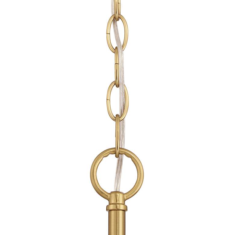 Image 6 Shelly 28 1/2"W Gold with White Ceramic 6-Light Chandelier more views
