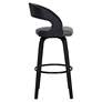 Shelly 29 3/4" Gray Faux Leather Swivel Bar Stool