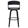 Shelly 29 3/4" Gray Faux Leather Swivel Bar Stool