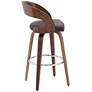 Shelly Modern 30" Brown Faux Leather Swivel Bar Stool