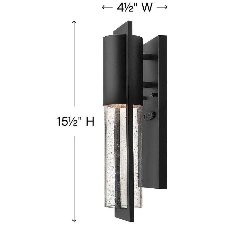 Image 4 Shelter 15 1/2" High Black Extra Small Outdoor Wall Light more views