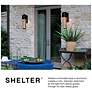Shelter 15 1/2" High Black Extra Small Outdoor Wall Light
