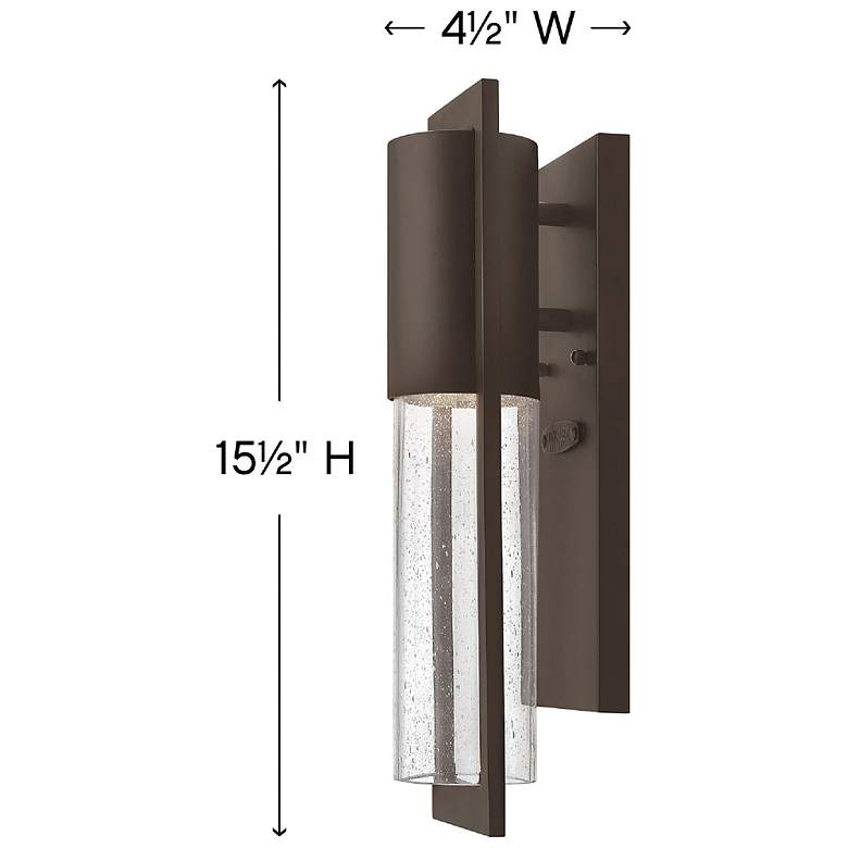 Image 4 Shelter 15 1/2" High Bronze Extra Small Outdoor Wall Light more views