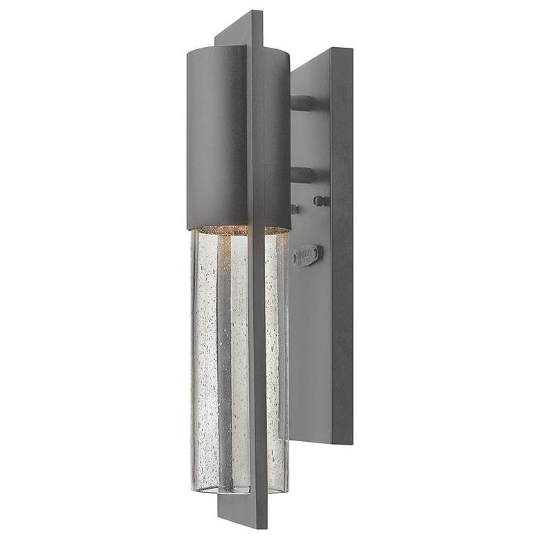 Image 1 Shelter 15 1/2" High Hematite Extra Small Outdoor Wall Light