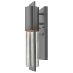 Shelter 15 1/2" High Hematite Extra Small Outdoor Wall Light