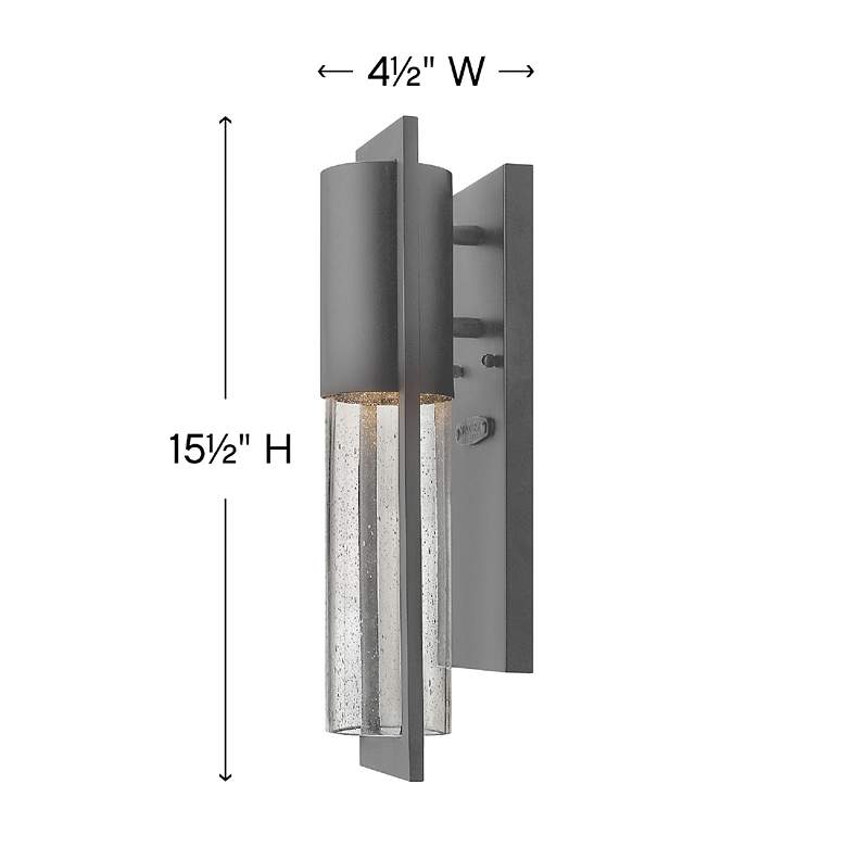 Image 4 Shelter 15 1/2" High Hematite Extra Small Outdoor Wall Light more views
