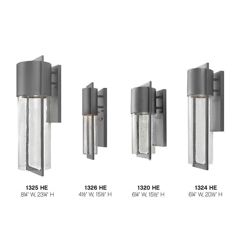 Image 7 Shelter 15 1/2" High Hematite Extra Small Outdoor Wall Light more views
