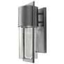 Shelter 15 1/2" High Hematite Small LED Outdoor Wall Light