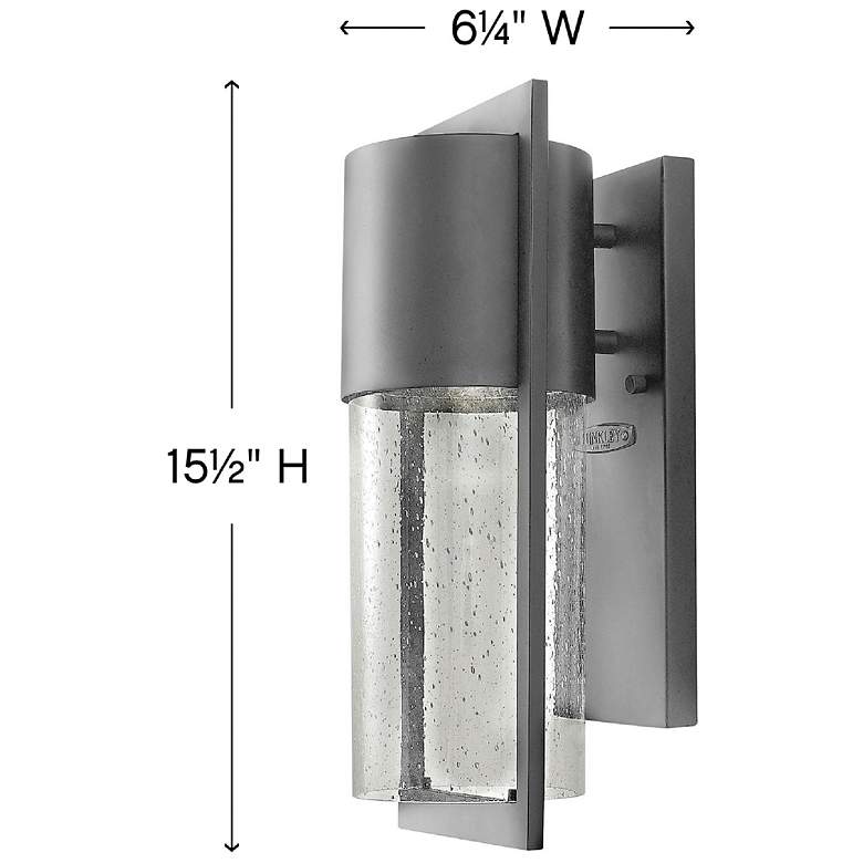 Image 4 Shelter 15 1/2" High Hematite Small LED Outdoor Wall Light more views