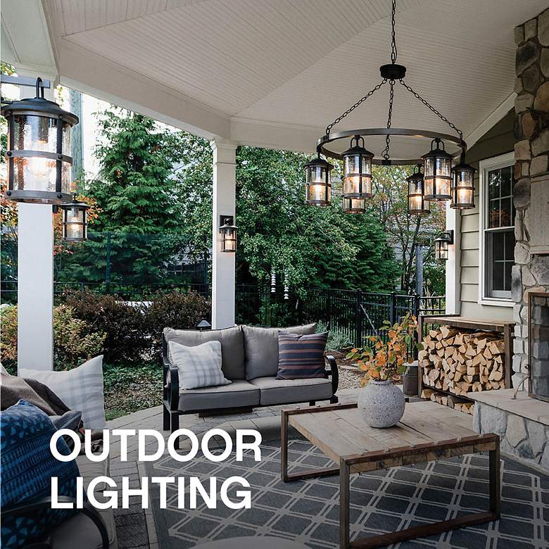 Image 7 Shelter 15 1/2" High Hematite Small LED Outdoor Wall Light more views