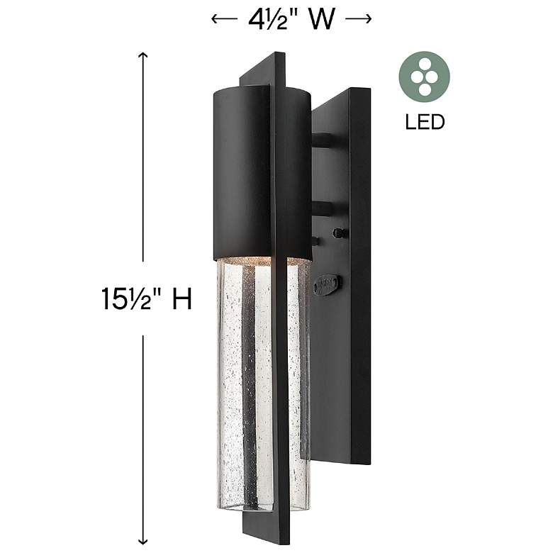 Image 4 Shelter 15 1/2"H Black Extra Small LED Outdoor Wall Light more views
