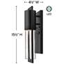 4_Shelter 15 1/2"H Black Extra Small LED Outdoor Wall Light more views