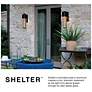 7_Shelter 15 1/2"H Black Extra Small LED Outdoor Wall Light more views