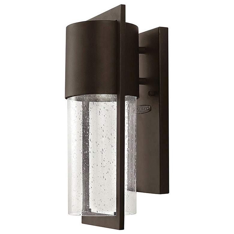 Image 1 Shelter 15 1/2 inchH Buckeye Bronze Small LED Outdoor Wall Light