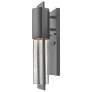 Shelter 15 1/2"H Hematite Extra Small LED Outdoor Wall Light