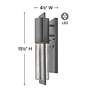 5_Shelter 15 1/2"H Hematite Extra Small LED Outdoor Wall Light more views