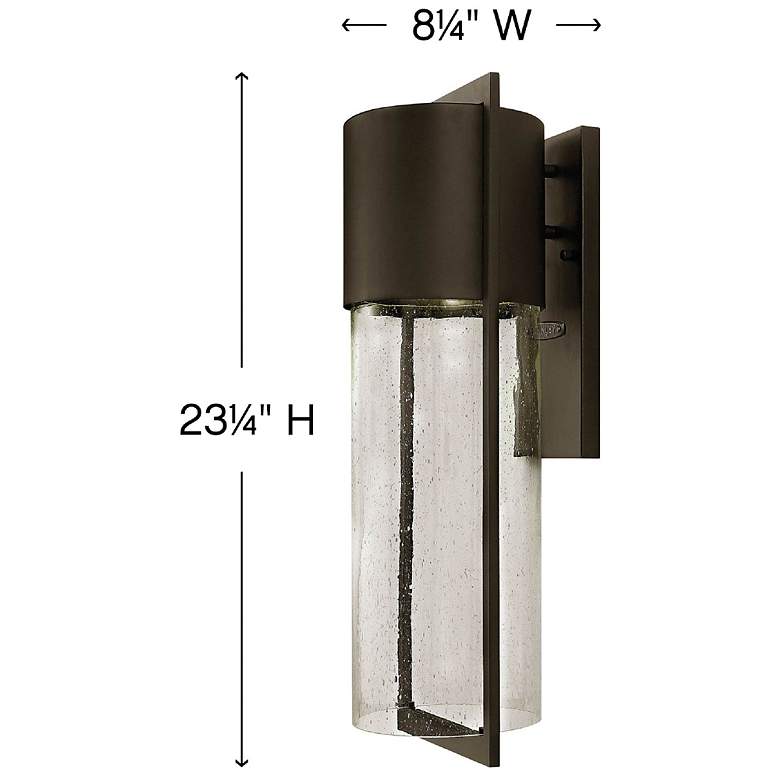 Image 4 Shelter 23 1/4" High Buckeye Bronze LED Outdoor Wall Light more views