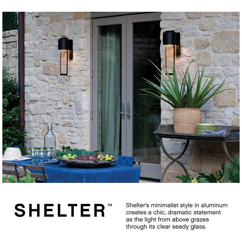 Image 6 Shelter 23 1/4" High Buckeye Bronze LED Outdoor Wall Light more views