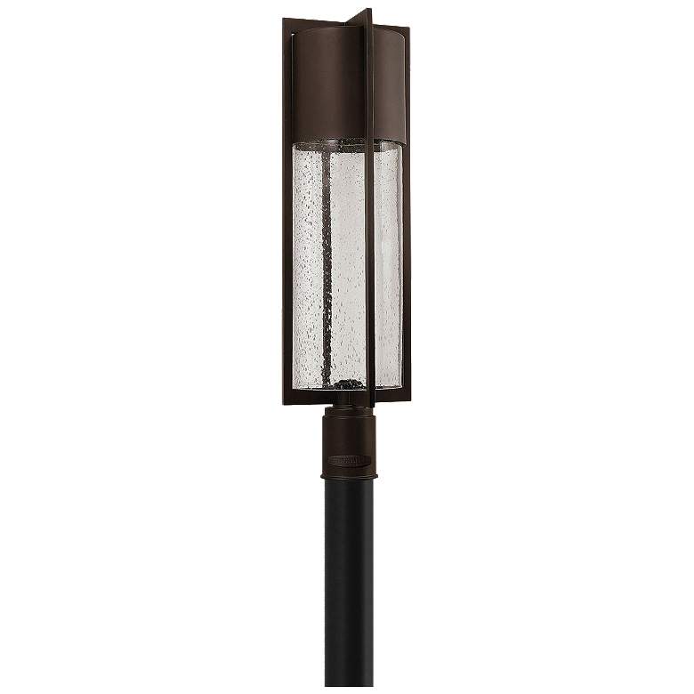 Image 1 Shelter 27 3/4 inchH Buckeye Bronze 12V LED Outdoor Post Light