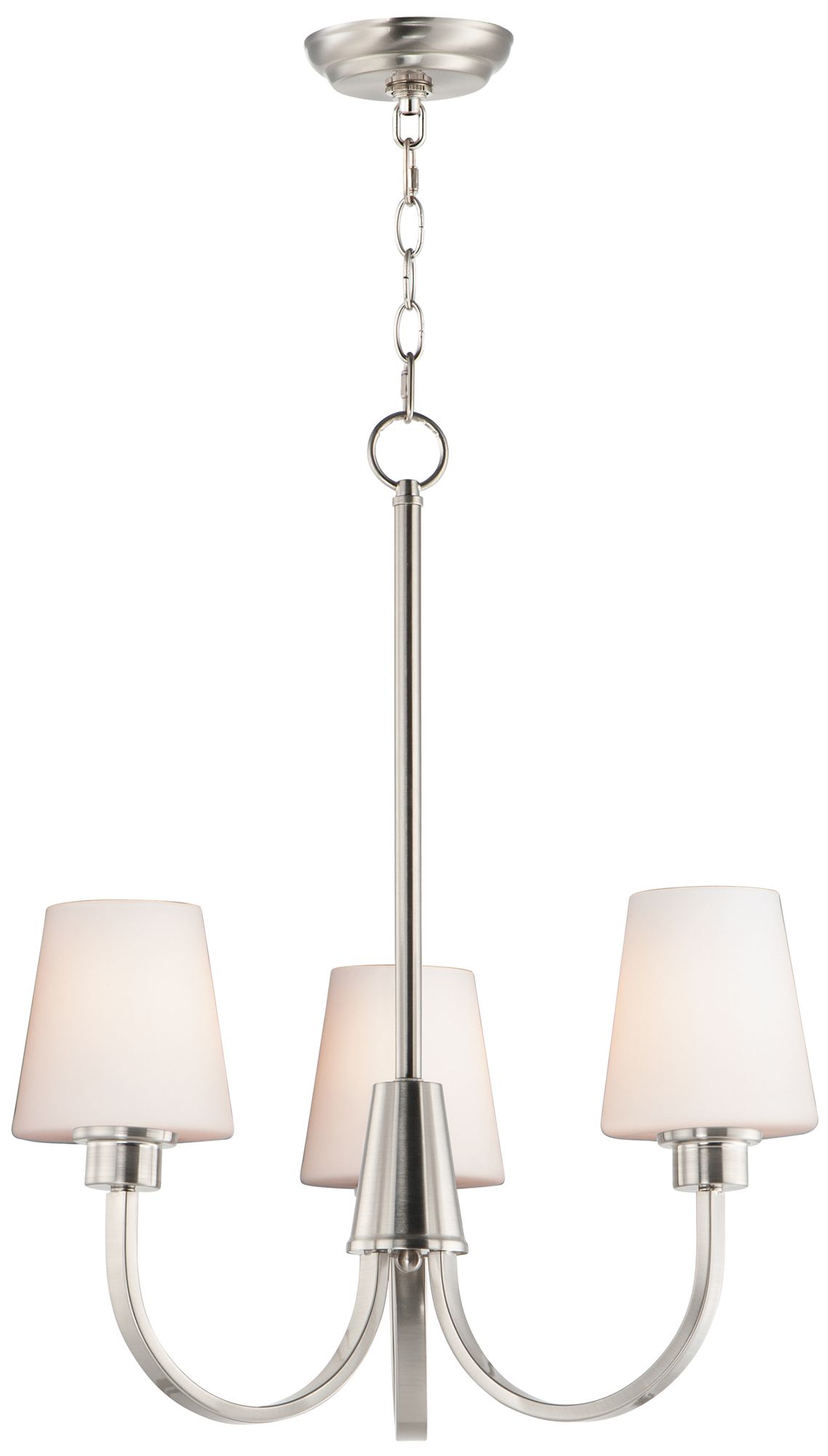 Image 2 Shelter 3-Light 20" Wide Satin Nickel Chandelier
