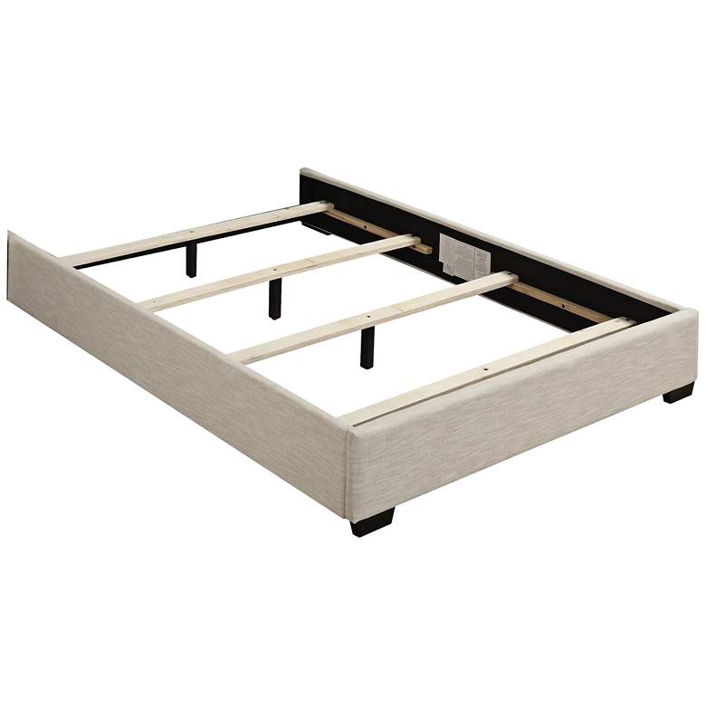 Image 1 Shelter Neutral Fabric Queen Footboard with Rails