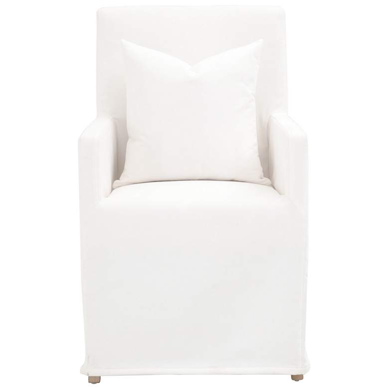Image 1 Shelter Slipcover Arm Chair, LiveSmart Peyton-Pearl, Natural Gray Birch