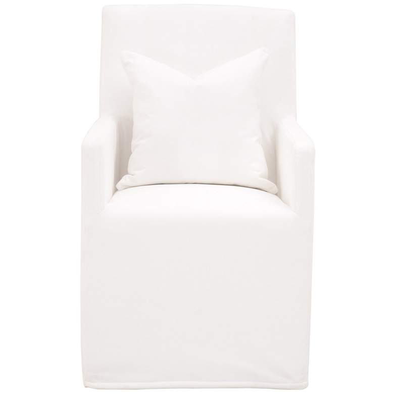 Image 1 Shelter Slipcover Arm Chair with Casters, LiveSmart Peyton-Pearl
