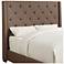Shelter Taupe Fabric Queen Headboard