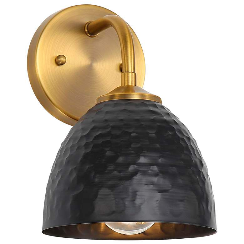 Image 3 Shepard 1-Light Wall Sconce in Modern Brass with Matte Black more views