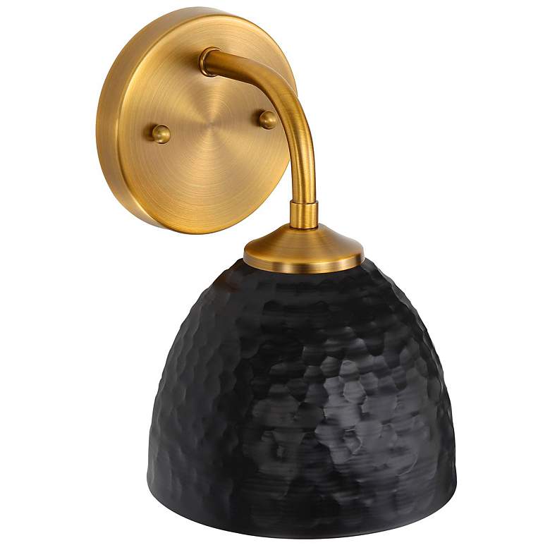 Image 5 Shepard 1-Light Wall Sconce in Modern Brass with Matte Black more views