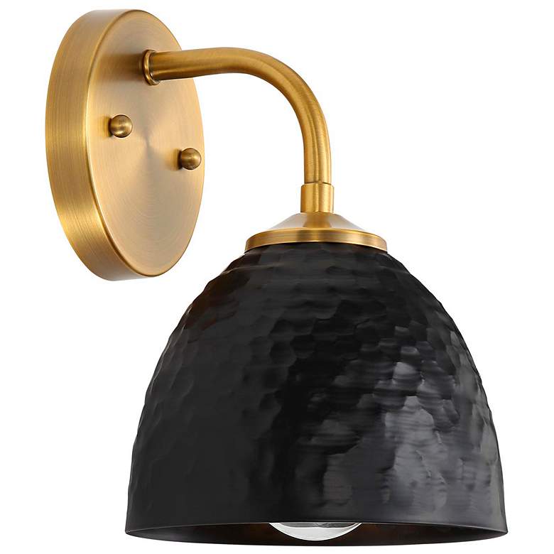Image 6 Shepard 1-Light Wall Sconce in Modern Brass with Matte Black more views