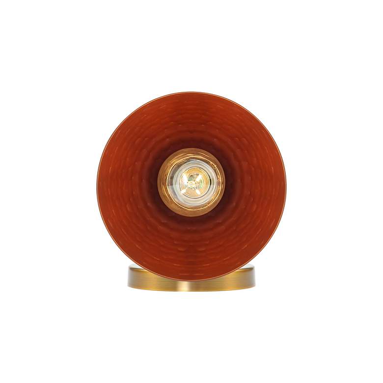 Image 6 Shepard 1-Light Wall Sconce in Modern Brass with Russet Clay more views