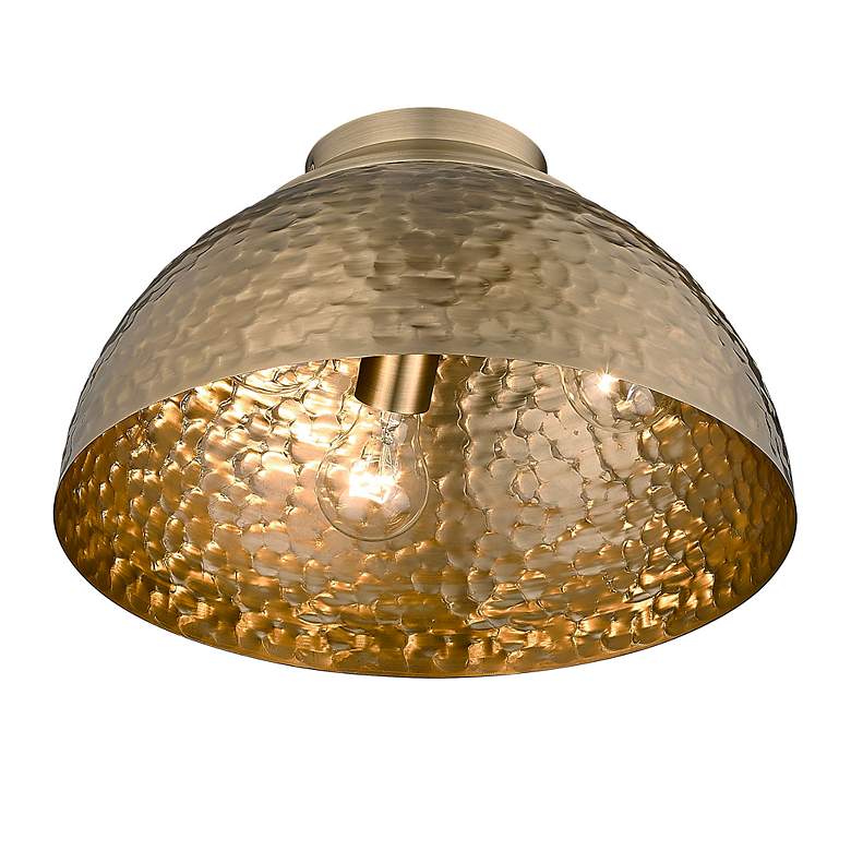 Image 4 Shepard 13 3/4" Wide Flush Mount in Modern Brass with Modern Brass more views
