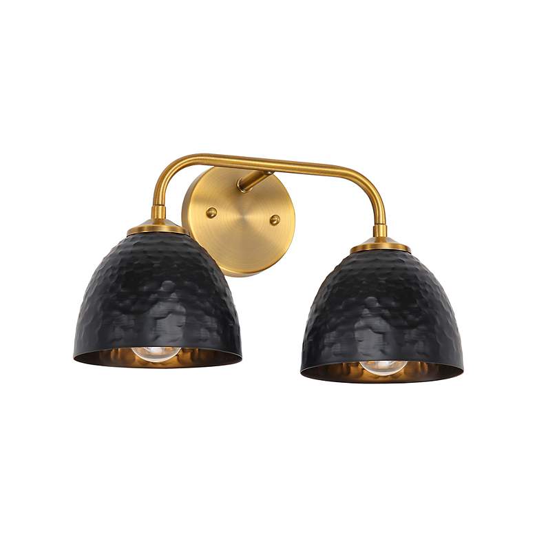 Image 3 Shepard 2-Light Bath Vanity in Modern Brass with Matte Black more views