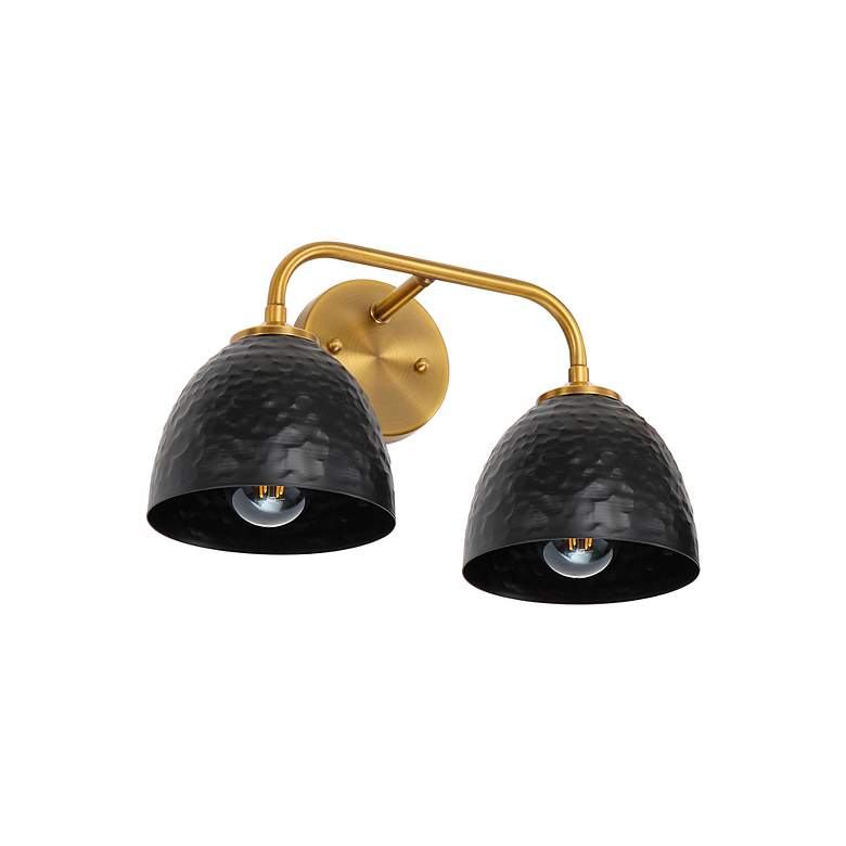 Image 4 Shepard 2-Light Bath Vanity in Modern Brass with Matte Black more views
