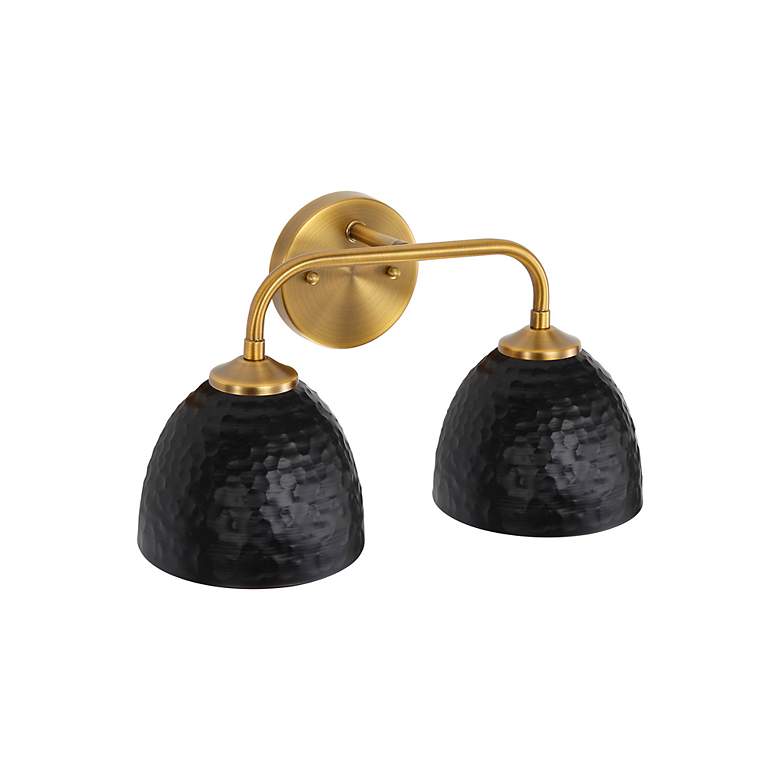 Image 5 Shepard 2-Light Bath Vanity in Modern Brass with Matte Black more views