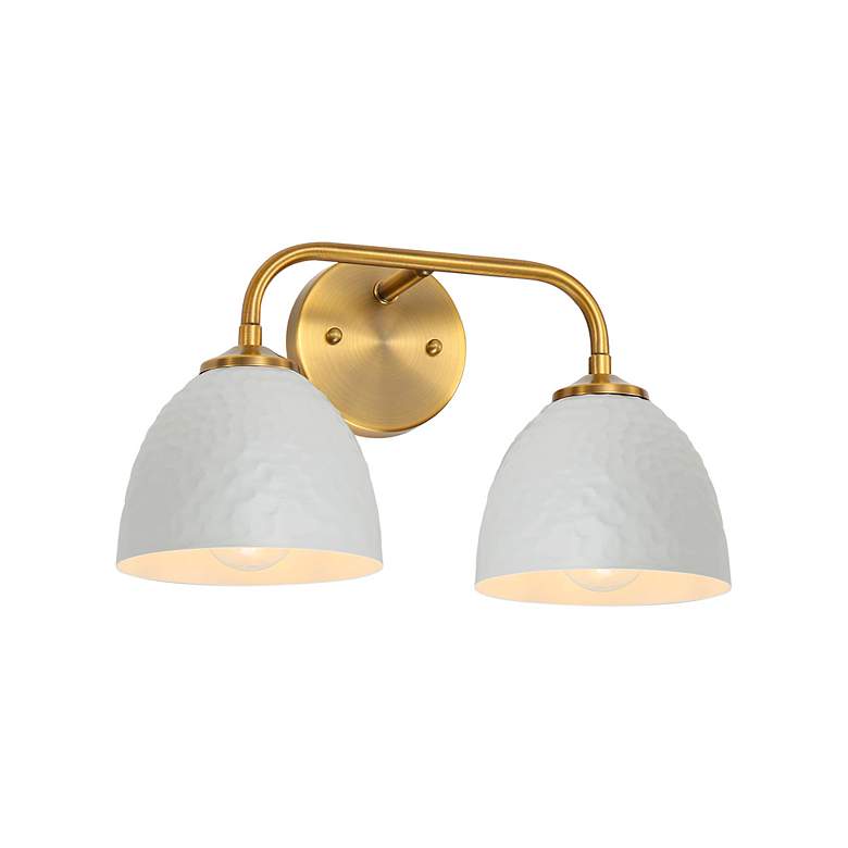 Image 3 Shepard 2-Light Bath Vanity in Modern Brass with Matte White more views