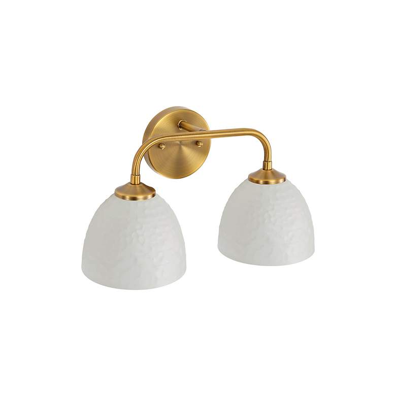 Image 5 Shepard 2-Light Bath Vanity in Modern Brass with Matte White more views