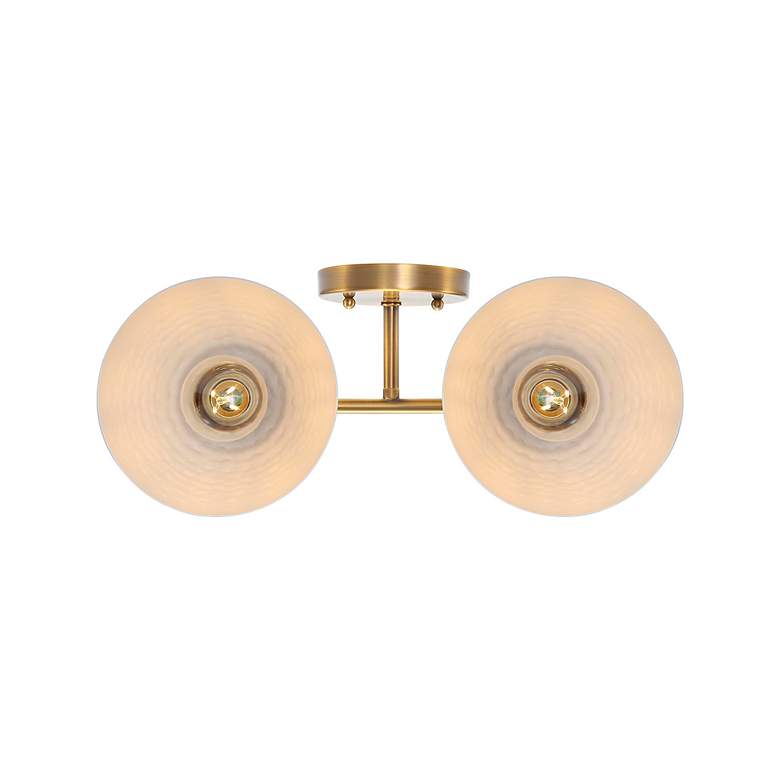 Image 6 Shepard 2-Light Bath Vanity in Modern Brass with Matte White more views