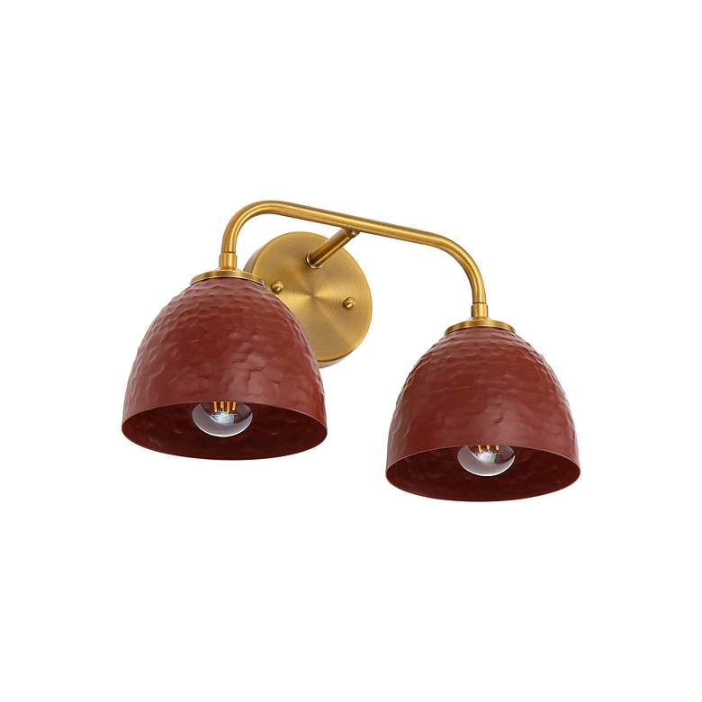 Image 4 Shepard 2-Light Bath Vanity in Modern Brass with Russet Clay more views