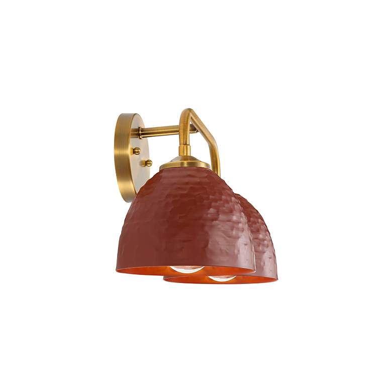 Image 6 Shepard 2-Light Bath Vanity in Modern Brass with Russet Clay more views