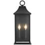 1_Shepard 20 1/2" High Black 2-Light Outdoor Wall Light