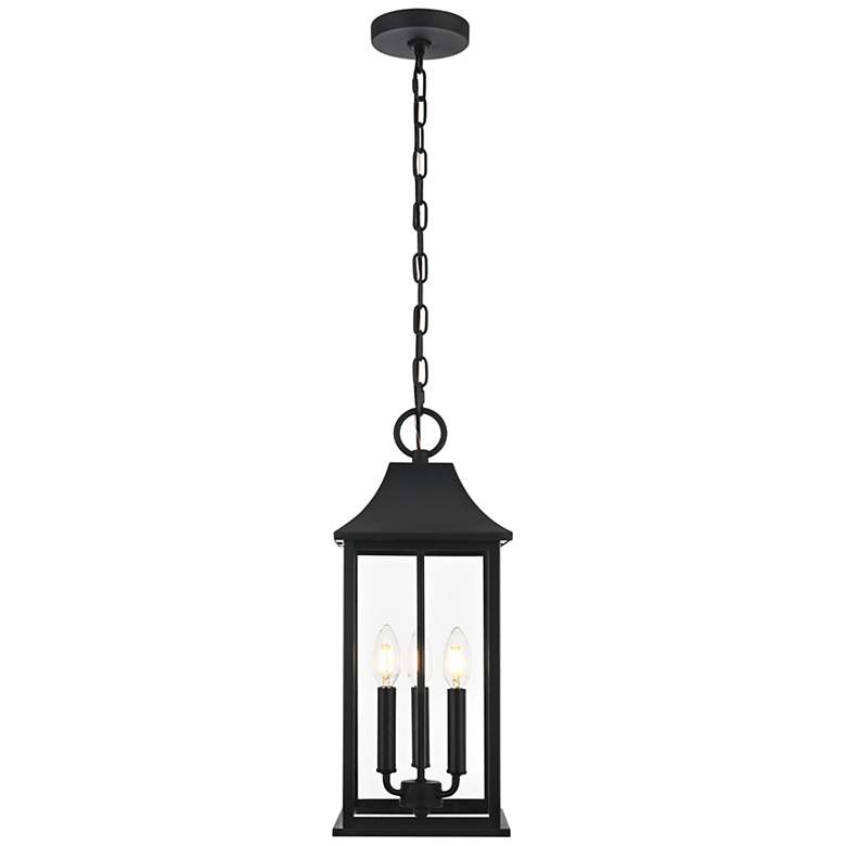 Image 2 Shepard 20 1/2" High Black 3-Light Outdoor Wall Light