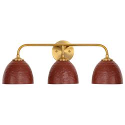 Shepard 24 3/4"W Brass and Russet Clay 3-Light Bath Light