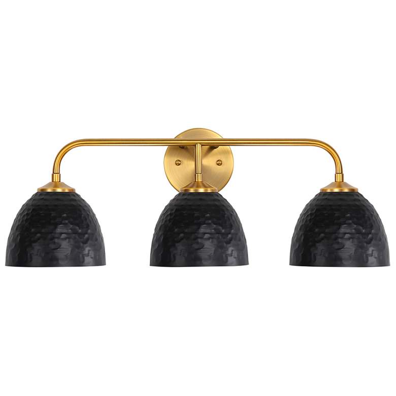 Image 1 Shepard 3-Light Bath Vanity in Modern Brass with Matte Black