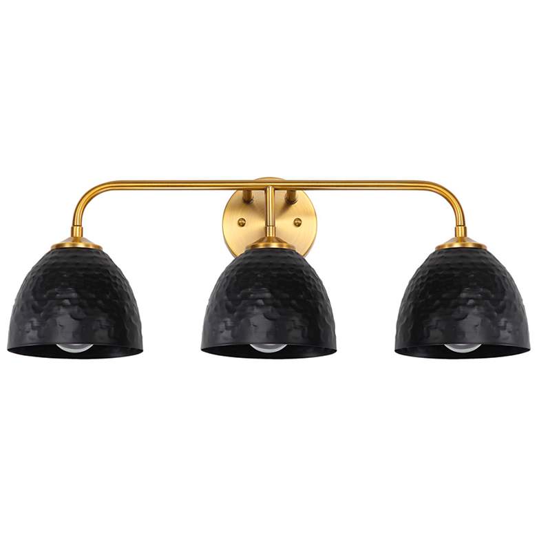 Image 2 Shepard 3-Light Bath Vanity in Modern Brass with Matte Black more views