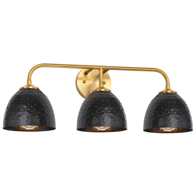 Image 3 Shepard 3-Light Bath Vanity in Modern Brass with Matte Black more views