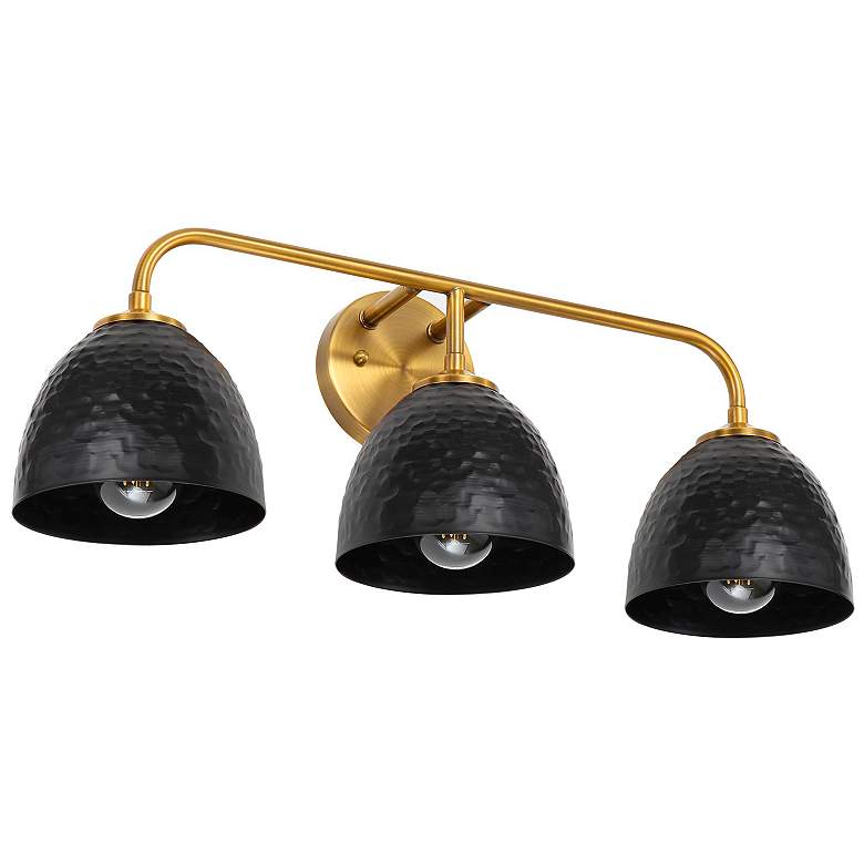 Image 4 Shepard 3-Light Bath Vanity in Modern Brass with Matte Black more views