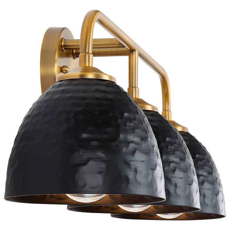 Image 6 Shepard 3-Light Bath Vanity in Modern Brass with Matte Black more views