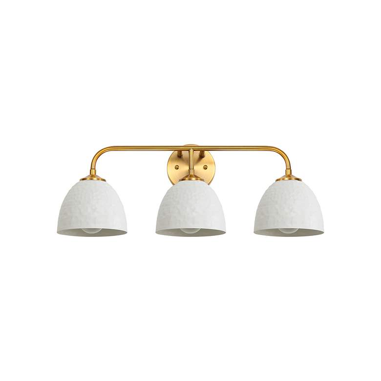 Image 2 Shepard 3-Light Bath Vanity in Modern Brass with Matte White more views